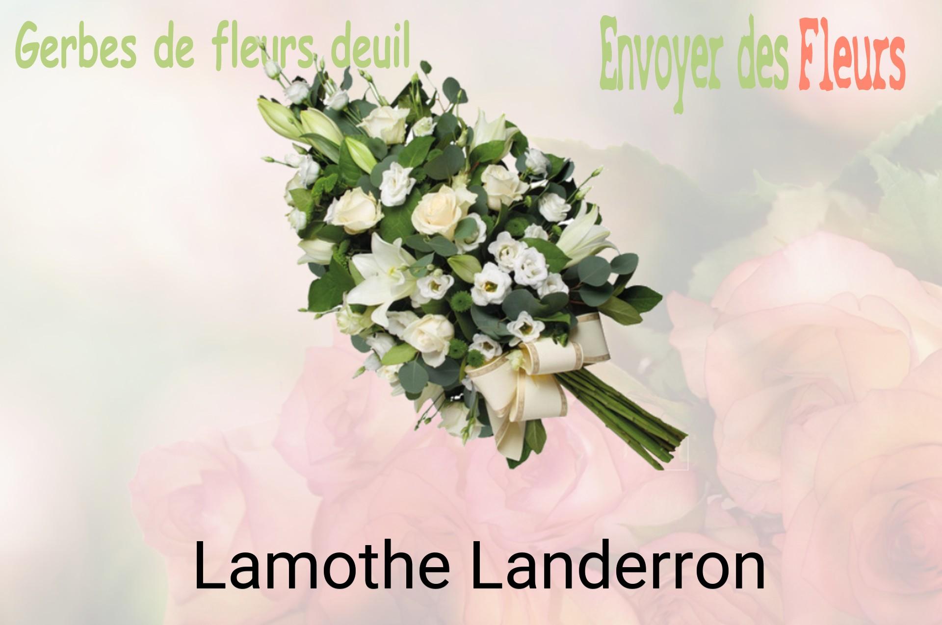Gerbe de fleurs de deuil livrée à Lamothe-Landerron